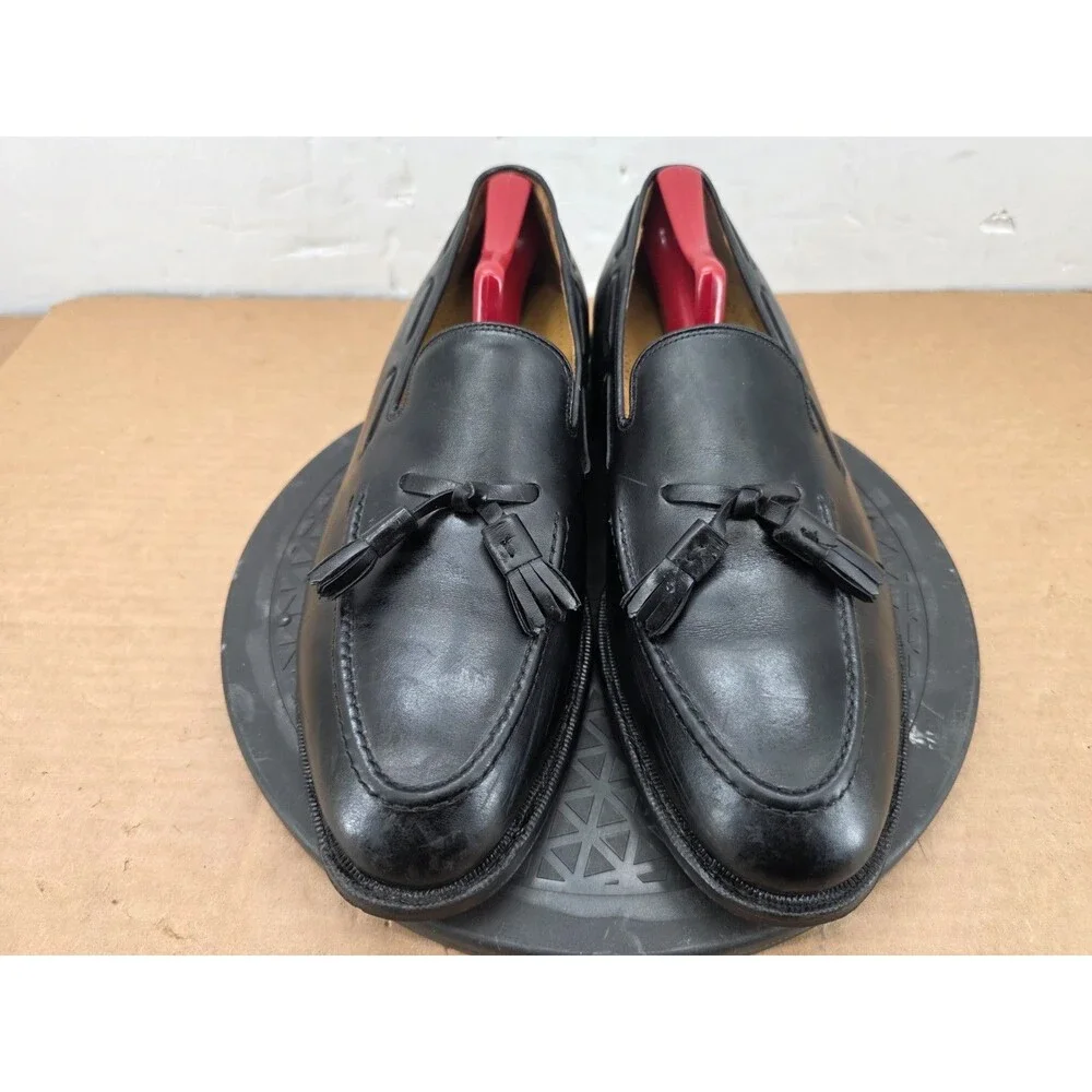 JOHNSTON & MURPHY Shoes Mens  Black Aristocraft Tasseled Loafers  11 D